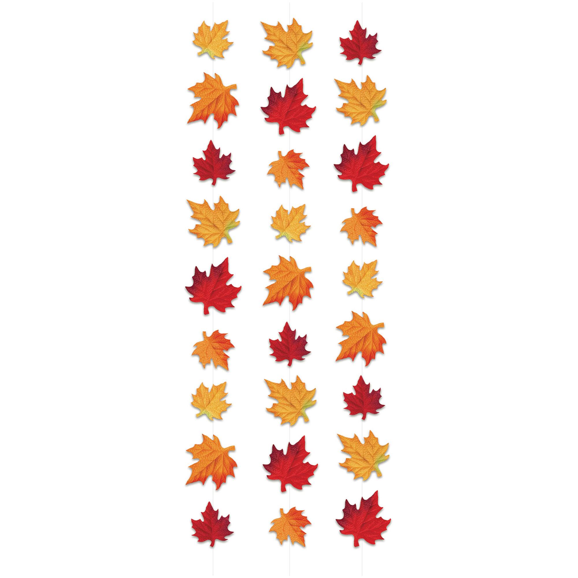 Beistle 10ft. Deluxe Fabric Autumn Leaves Stringers, 3ct.